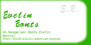 evelin bonts business card